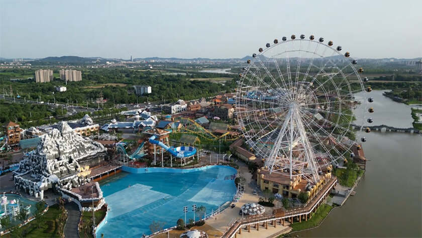 赣中首座综合性现代主题乐园！江西吉安欢乐世界水上游乐设备进入试滑验收阶段